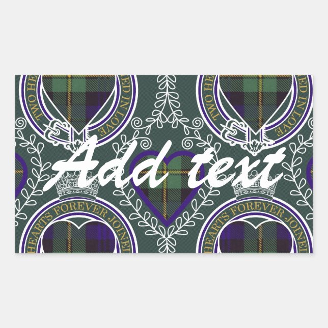 Gordon Scottish tartan Rectangular Sticker (Front)