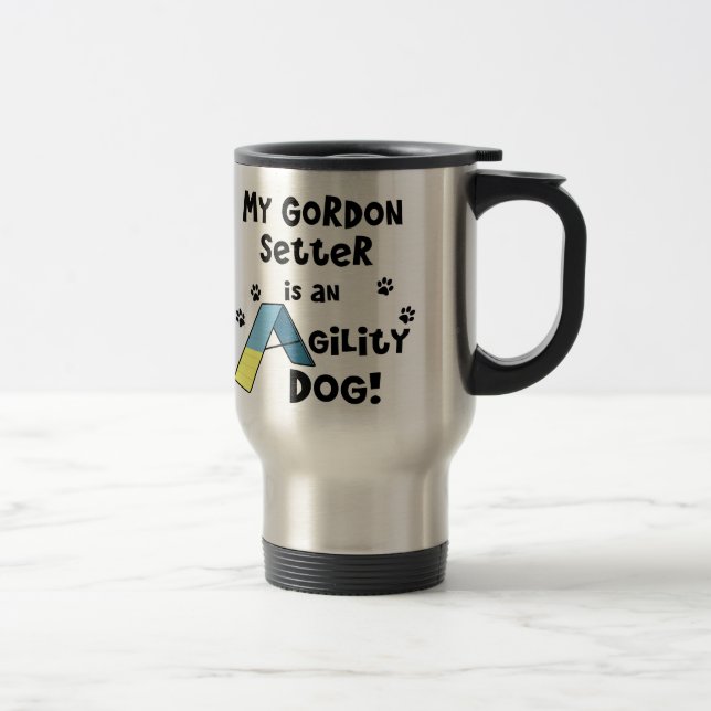 Gordon Setter Agility Dog Travel Mug (Right)