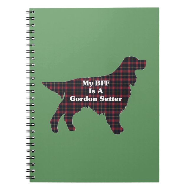 Gordon Setter BFF Spiral Notebook (Front)
