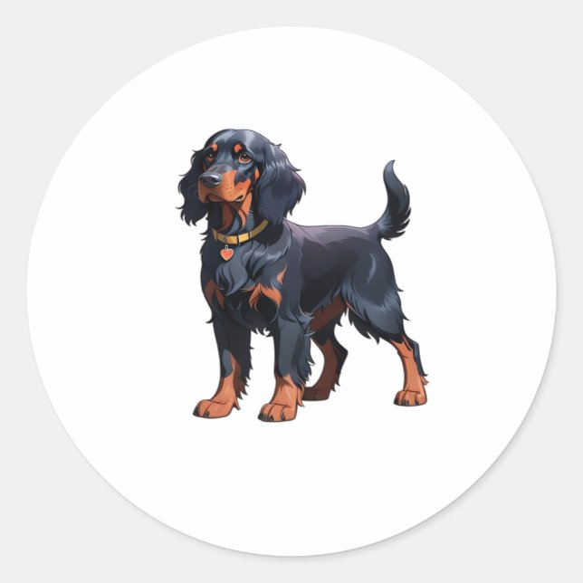 Gordon Setter Classic T-Shirt Classic Round Sticker (Front)