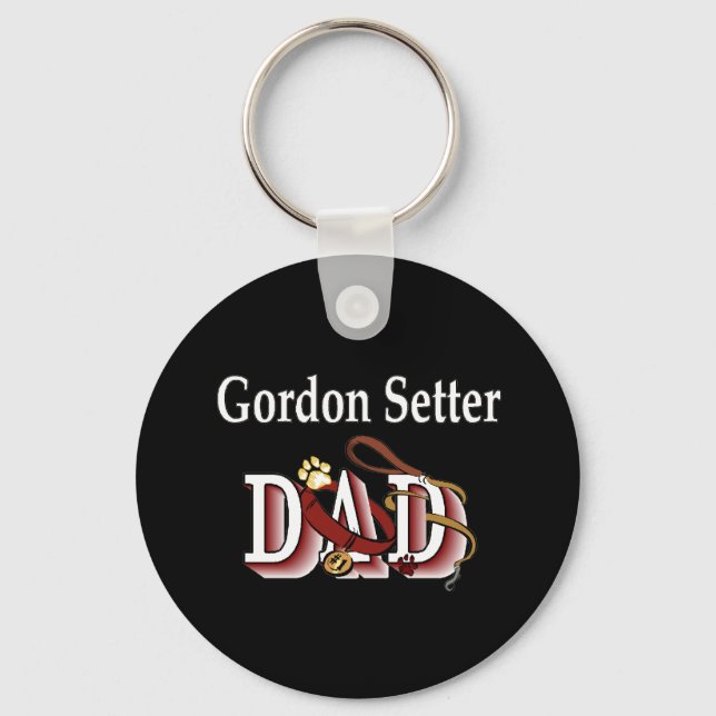 gordon setter dad Keychain (Front)