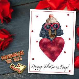 Gordon Setter Dog Lover Valentine Gift Holiday Card