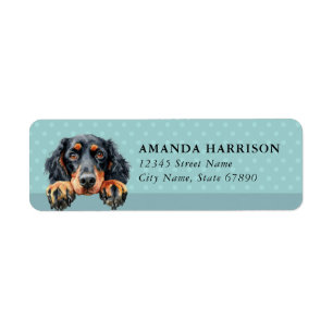 Gordon Setter Dog Return Address Labels
