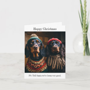 Gordon Setter Dogs Christmas Card