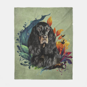 Gordon Setter  Fleece Blanket
