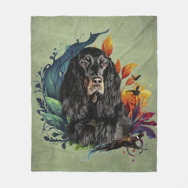 Gordon Setter  Fleece Blanket (Front)
