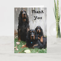 Gordon Setter Generations Painting Thank You Note