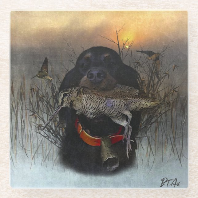 Gordon Setter  Glass Coaster (Front)