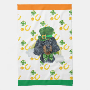 Gordon Setter Holiday Home Decor St Patricks Day Tea Towel