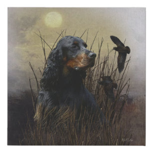 Gordon Setter , Hunting companion Faux Canvas Print