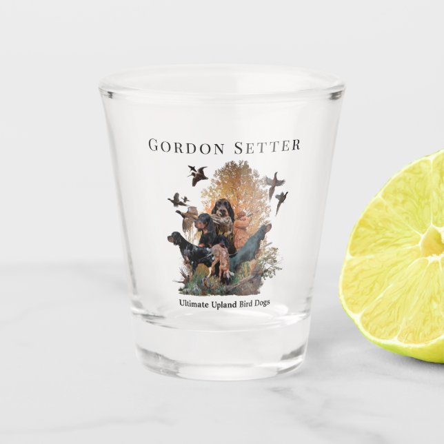 Gordon Setter,hunting season Shot Glass (Front)