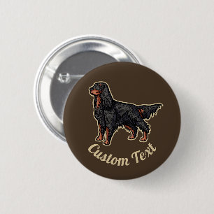 Gordon Setter Illustration Button