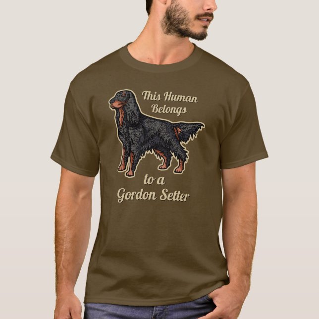 Gordon Setter Illustration T-Shirt (Front)