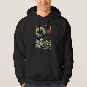 Gordon Setter Japanese Kanagawa Wave  Surf Dog 1 Hoodie