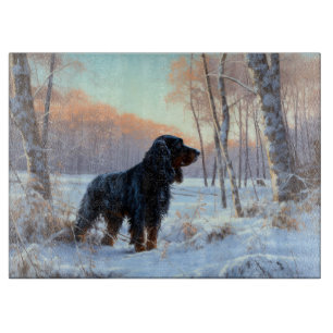 Gordon Setter Let It Snow Christmas Cutting Board