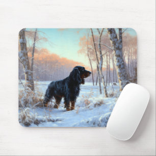 Gordon Setter Let It Snow Christmas Mouse Pad