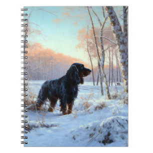 Gordon Setter Let It Snow Christmas Notebook