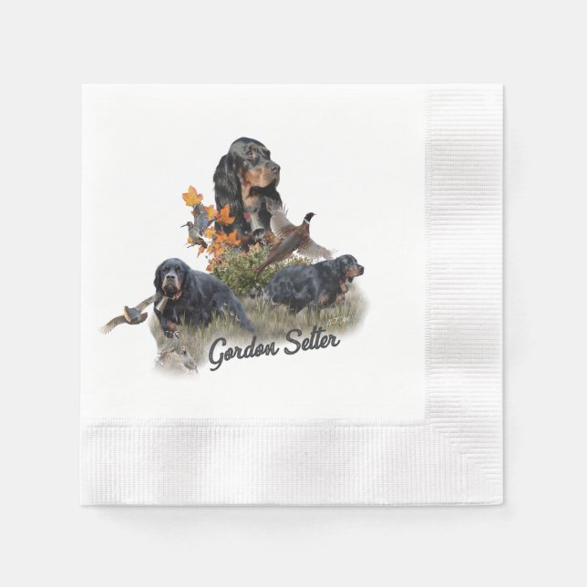 Gordon Setter  Napkin (Front)