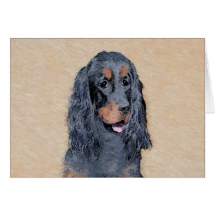 Gordon Setter Painting - Cute Original Dog Art