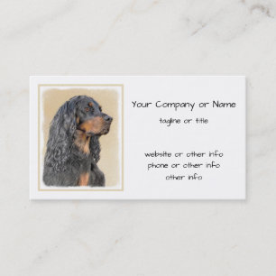 Gordon Setter Painting - Cute Original Dog Art Business Card