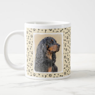 Gordon Setter Painting - Cute Original Dog Art Large Coffee Mug