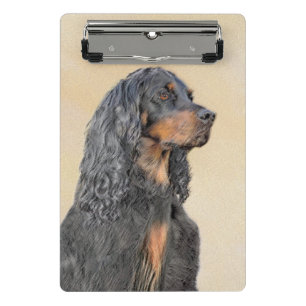 Gordon Setter Painting - Cute Original Dog Art Mini Clipboard