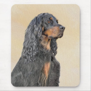 Gordon Setter Painting - Cute Original Dog Art Mouse Pad