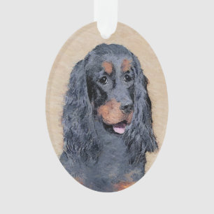 Gordon Setter Painting - Cute Original Dog Art Ornament