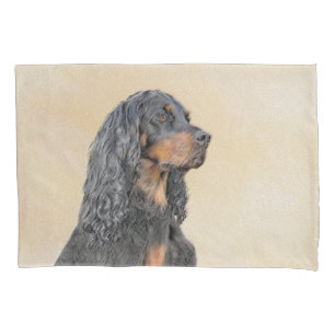 Gordon Setter Painting - Cute Original Dog Art Pillowcase