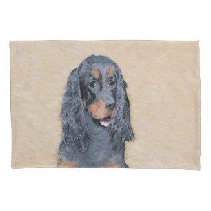 Gordon Setter Painting - Cute Original Dog Art Pillowcase