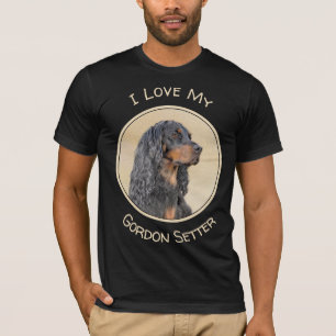 Gordon Setter Painting - Cute Original Dog Art T-Shirt