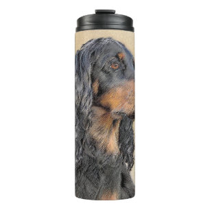 Gordon Setter Painting - Cute Original Dog Art Thermal Tumbler