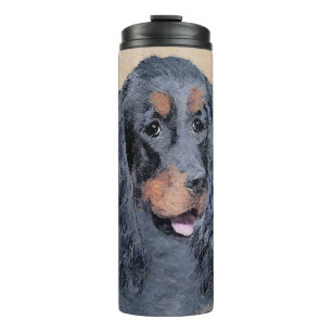 Gordon Setter Painting - Cute Original Dog Art Thermal Tumbler
