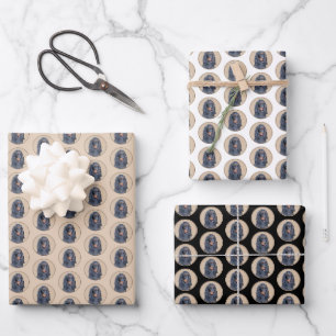 Gordon Setter Painting - Cute Original Dog Art Wrapping Paper Sheet