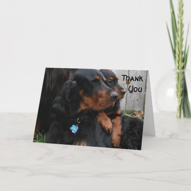 Gordon Setter Pals Thank You Note Card (Front)