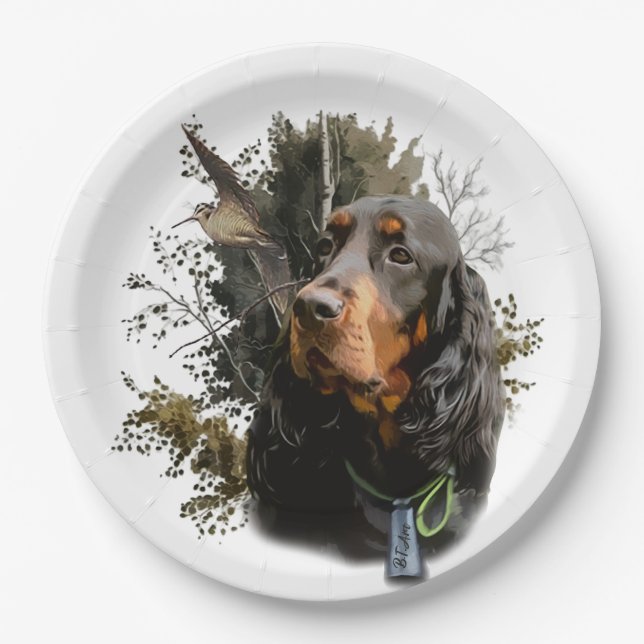 Gordon Setter  Paper Plate (Front)