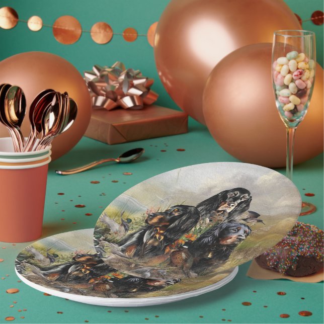 Gordon Setter  Paper Plate (Multi)