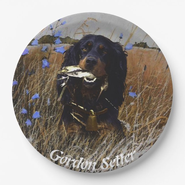Gordon Setter    Paper Plate (Front)