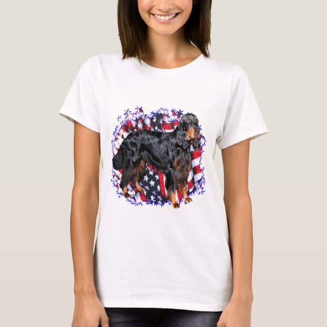 Gordon Setter Patriot T-Shirt (Front)
