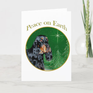 Gordon Setter Peace Holiday Card