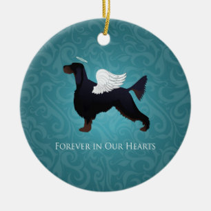Gordon Setter Pet Memorial Dog Angel Ceramic Tree Decoration