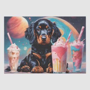 Gordon Setter Puppy N Milkshakes Tissue Paper