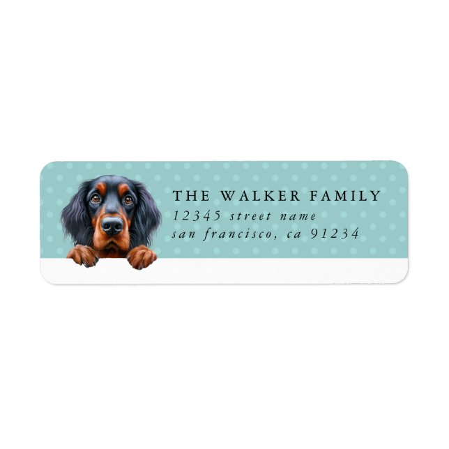Gordon Setter Return Address Labels (Front)