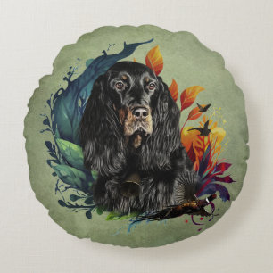 Gordon Setter  Round Cushion