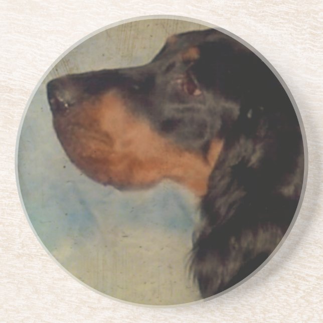 Gordon Setter Sandstone Coaster (Front)