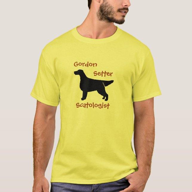 Gordon Setter Scatologist Cotton T-Shirt (Front)