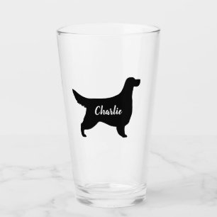 Gordon Setter Silhouette Personalised Dog Lover's Glass