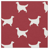 Gordon Setter Silhouettes Pattern Red and White