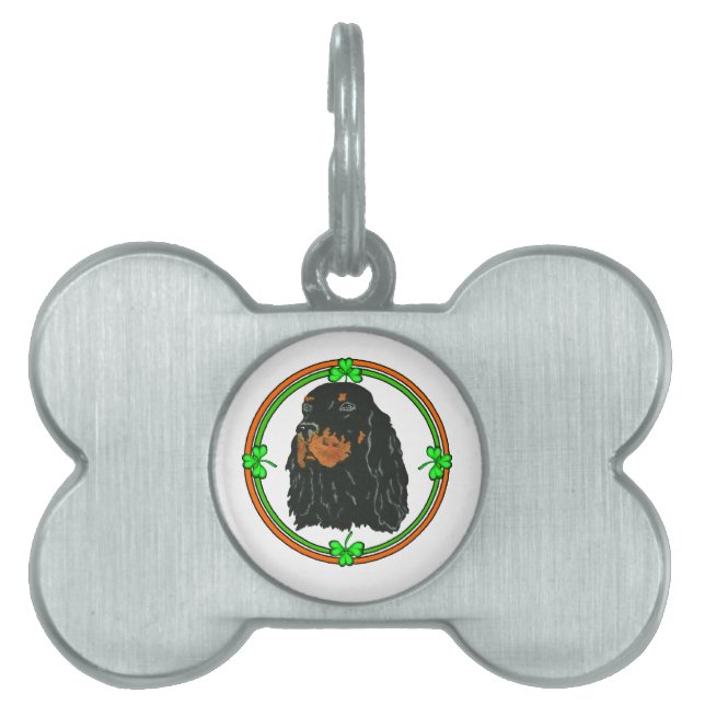 Gordon Setter St Patricks Pet ID Tag (Front)