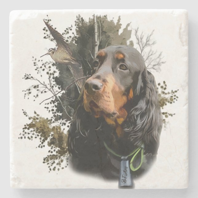 Gordon Setter  Stone Coaster (Front)